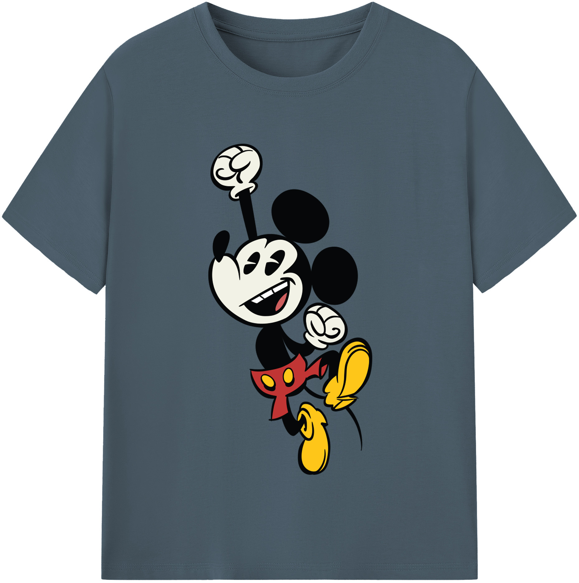 （画像用） ミッキーマウス Mickey Mouse 綿100％半袖Tシャツ（フロントプリント）